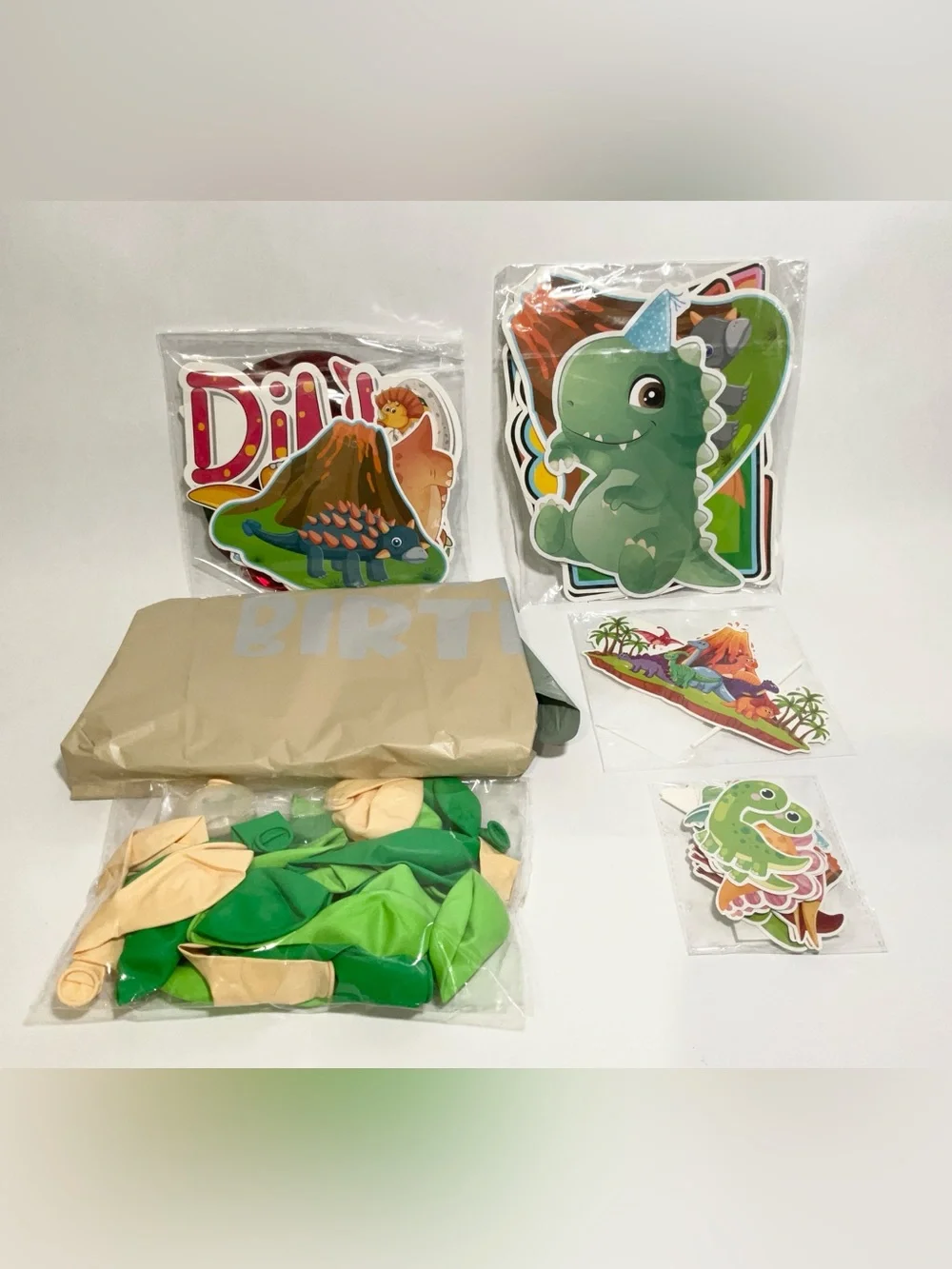 Dinosaur Cupcake Toppers - Colorful Dino Party Picks